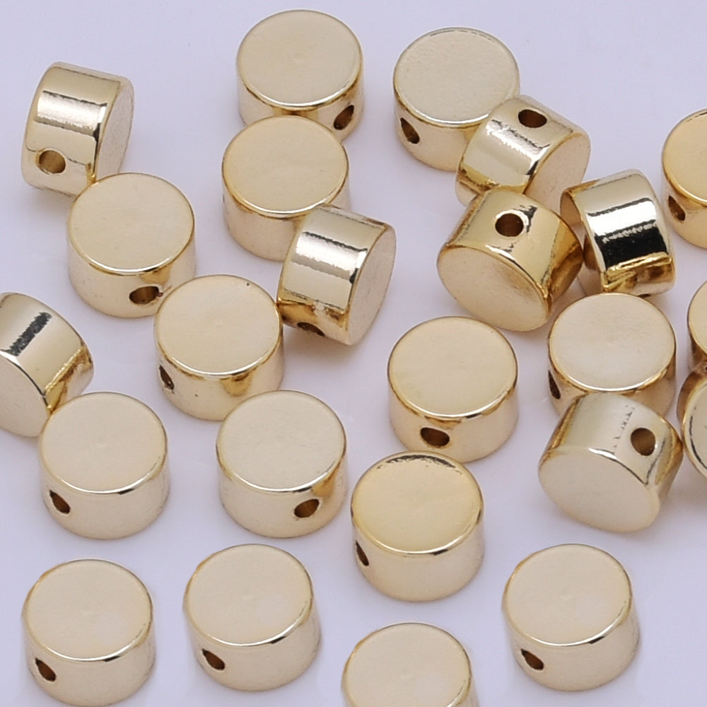 Brass Tiny round spacers Beads Tiny round Charms Connector Wholesale Jewelry Supplies 5*3mm 20pcs