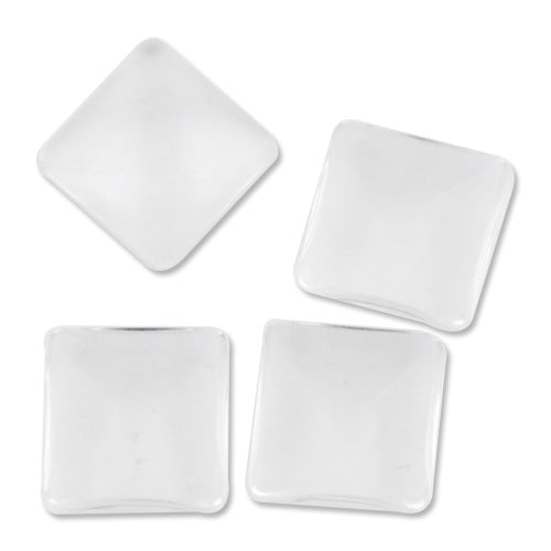 200 12*3MM square Flat Back clear Crystal glass Cabochon,Top quality