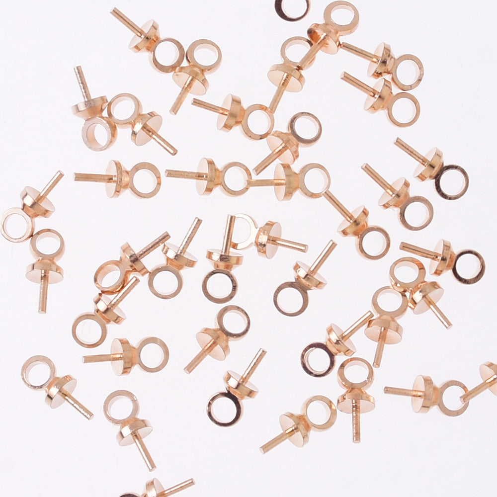 Glass Cover Buckle Glass dome bottles with metal findings 3mm Gold Alloy Aperture 1mm,50pcs 10172004