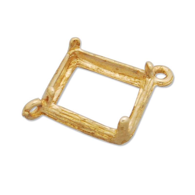 8*8MM Copper Gemstone Bezel,Raw brass, Square,gemstone connector,sold 20pcs per lot