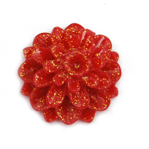 12*6.5mm dark red Flower Resin Cabochon Cameo,Flat back,sold 400 pcs per pkg.