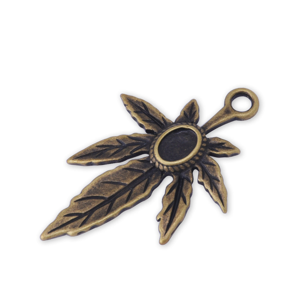 5 pcs Antique Bronze Leaf Charm, Leaf Pendant, Vintage Charm, Vintage Bead Fall Jewelry Charms for Jewelry Making 44x29mm