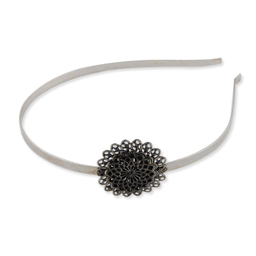 34MM Round Headband,Antique Silver Plated,Sold 10 PCS Per Package