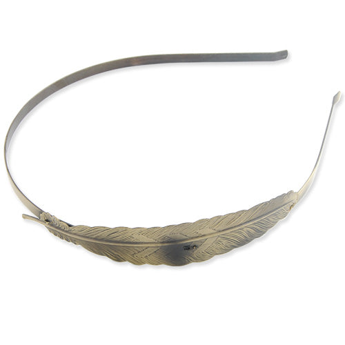 101*23 MM Leaf Headband,Antique Bronze Plated,Sold 10 PCS Per Package