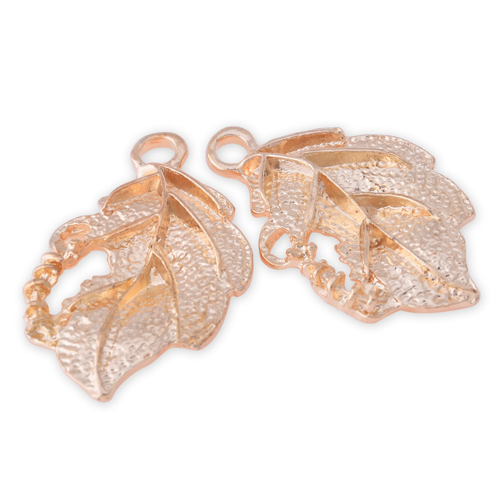 20 Gold 3.4*2.2cm Charm Alloy Leafs Metal Pendant accessories Jewelry findings Diy Handmade Pendants