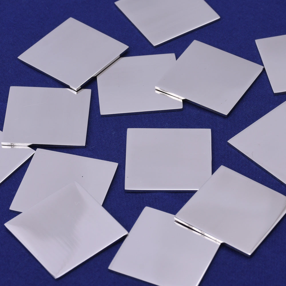 10 tibetara® Stainless Steel Square Stamping Blank, about 19x19mm Stam ...