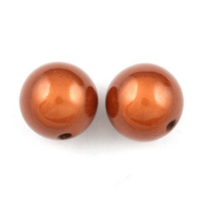 Top Quality 14mm Round Miracle Beads,Cinnamon,Sold per pkg of about 350 Pcs