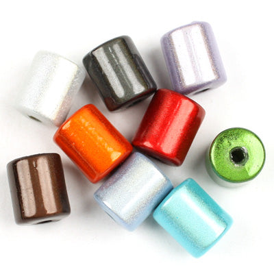 Top Quality 8 x 10 MM Tube Miracle Beads,Mix colors,Sold per pkg of about 1100 Pcs