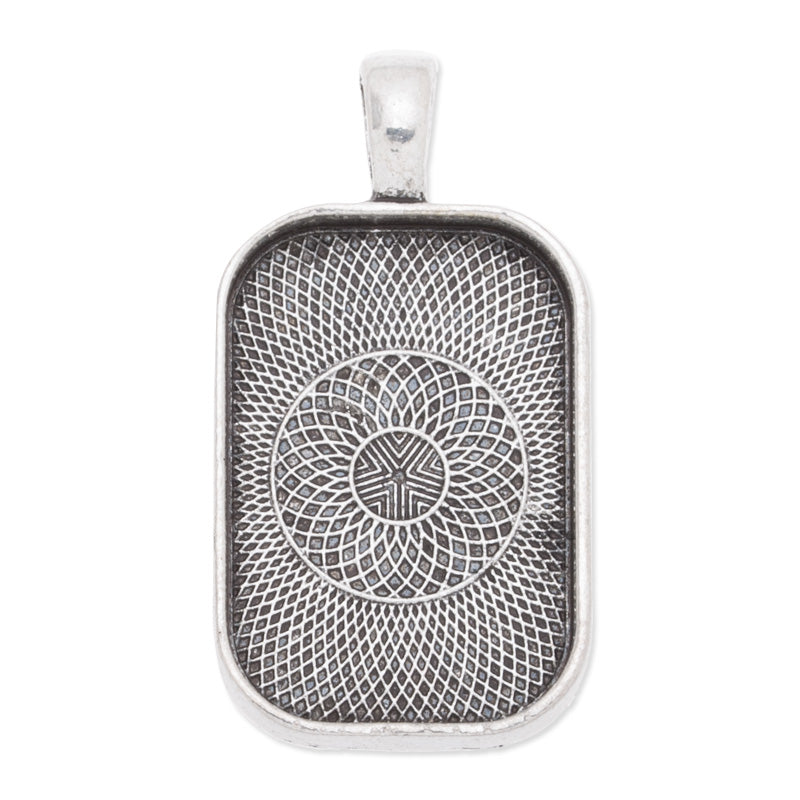 20x30mm rectangular pendant trays,cambered corner,Zinc Alloy filled,antique silver plated,20pcs/lot