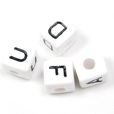 10*10MM Cube Alphabet Beads Acrylic Mixed Alphabet,Sold per PKG of 550 PCS