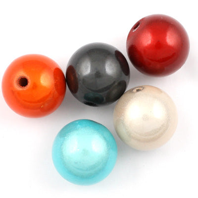 Top Quality 30mm Round Miracle Beads,Mix colors,Sold per pkg of about 37 Pcs