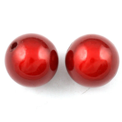 Top Quality 18mm Round Miracle Beads,Dark Red,Sold per pkg of about 170 Pcs