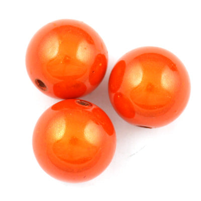 Top Quality 12mm Round Miracle Beads,Orange,Sold per pkg of about 560 Pcs