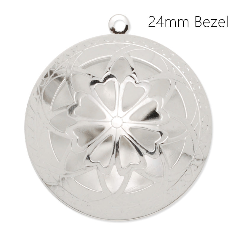 24mm Inner size Filigree Silver Plated Round Lockets Pendant Victorian Style,Sold 10pcs/lot