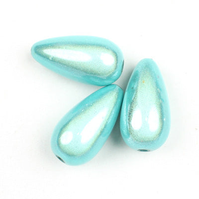 Top Quality 12*23mm Teardrop Miracle Beads,Sapphire,Sold per pkg of about 310 Pcs