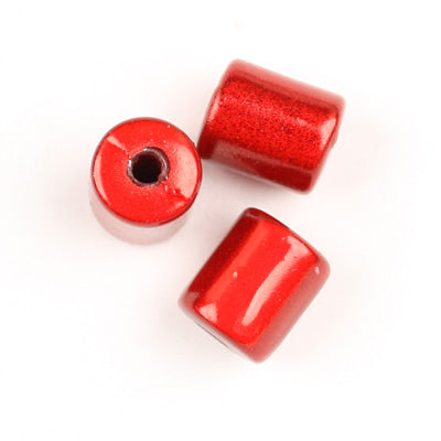 Top Quality 8 x 10 MM Tube Miracle Beads,Dark Red,Sold per pkg of about 1100 Pcs