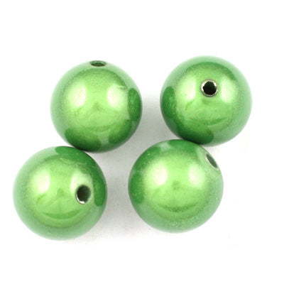 Top Quality 6mm Round Miracle Beads,Green,Sold per pkg of about 5000 Pcs