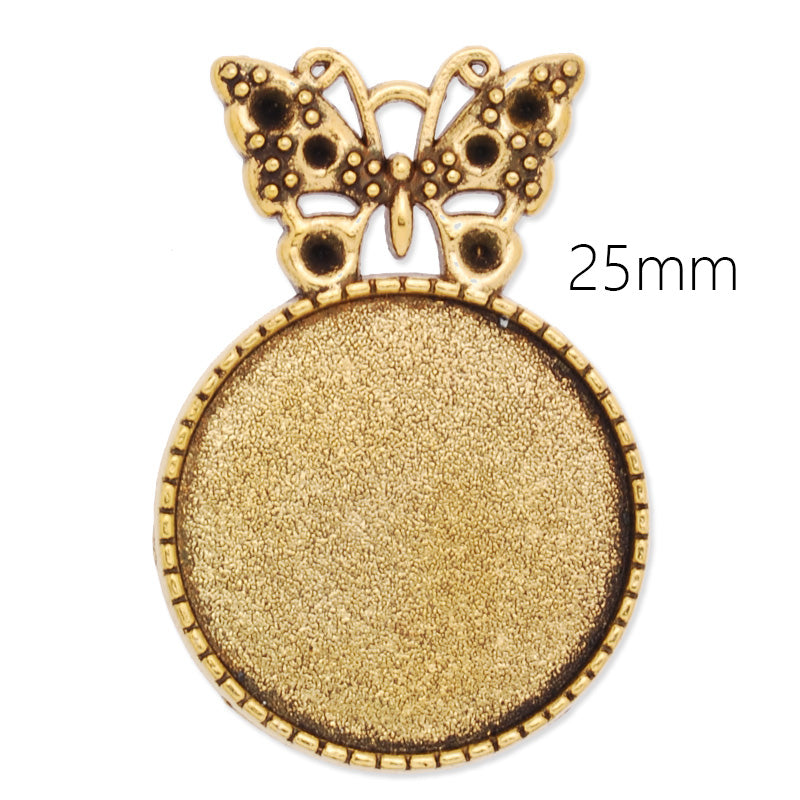 25mm anqitue gold plated brooch blank,brooch bezel,butterfly,zinc alloy,lead and nickle free,sold by 10pcs/lot
