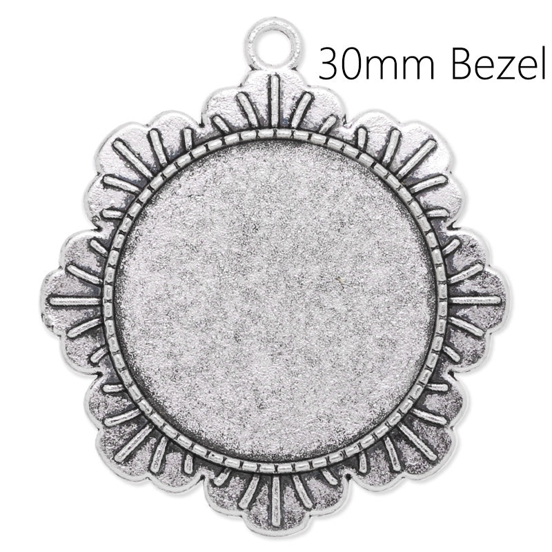 30mm Round Pendant tray,Zinc alloy filled,antique silver plated,20pcs/lot