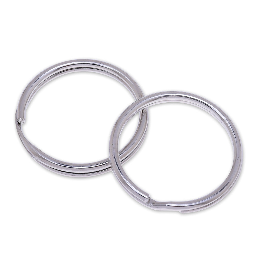 22mm Iron Keychain Rings Split Ring Key Ring Metal Keychain Rings Clasps personalized keyring white K 50 pcs 10183203