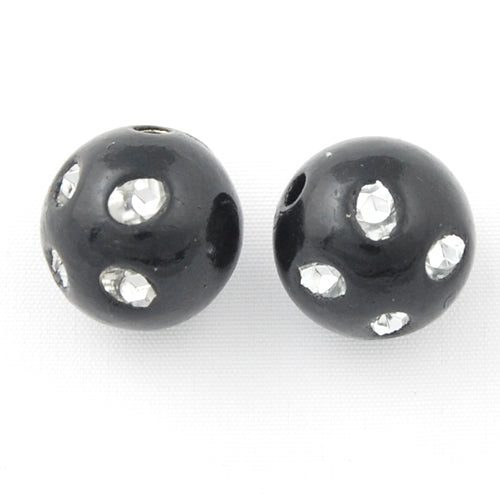 10 MM Plastic Beads with diamond,Sold per pkg of 1100 PCS