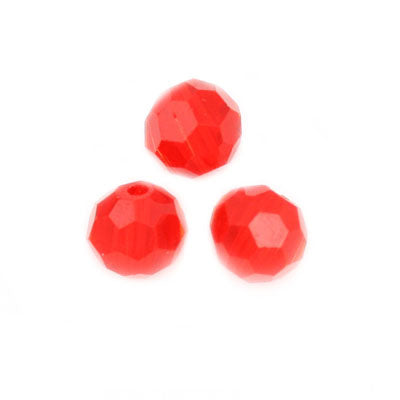 8MM Glass Beads Crystal bead Chinese Cut Crystal Faceted Round red Sold per 180 PCS B1452