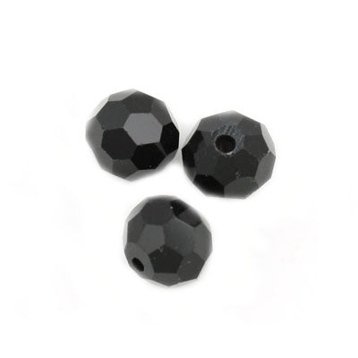 8MM Glass Beads Crystal bead Chinese Cut Crystal Faceted Round black Sold per 180 PCS B1453