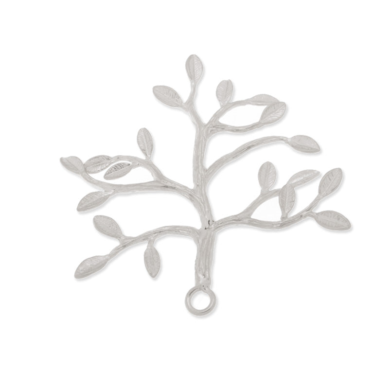 38x39mm Tree,Matte nickel finished,1 loop,charm for for necklace/ear,Brass filled,sold 10pcs/lot