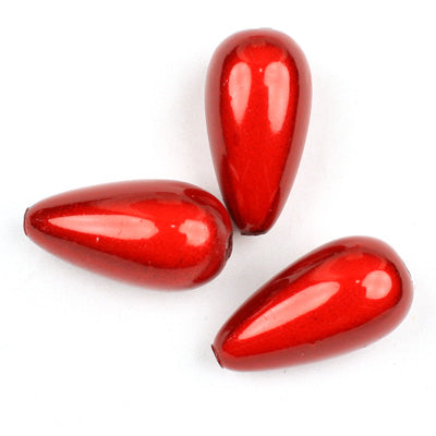 Top Quality 12*23mm Teardrop Miracle Beads,Dark Red,Sold per pkg of about 310 Pcs