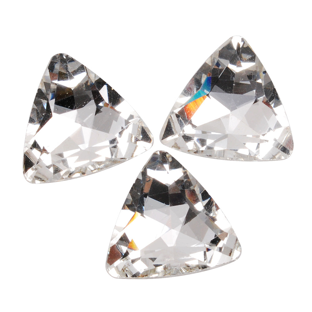 23mm  Triangle bottom tip Crystal Fancy Stone,Cushion Cut Gem,4727,White Crystal Faceted Stone,10pcs/lot