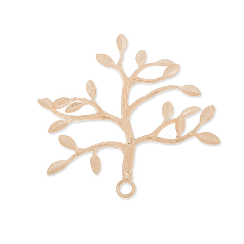 38x39mm Tree,Matte Golden finished,1 loop,charm for for necklace/ear,Brass filled,sold 11pcs/lot