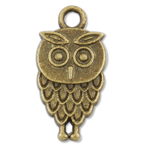 18*19mm Vintage Antique Bronze Zinc alloy Owl charm