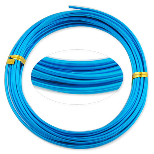 2.0MM Anodized Aluminum Wire,Blue Coated, round,5M/coil,Sold Per 10 coils