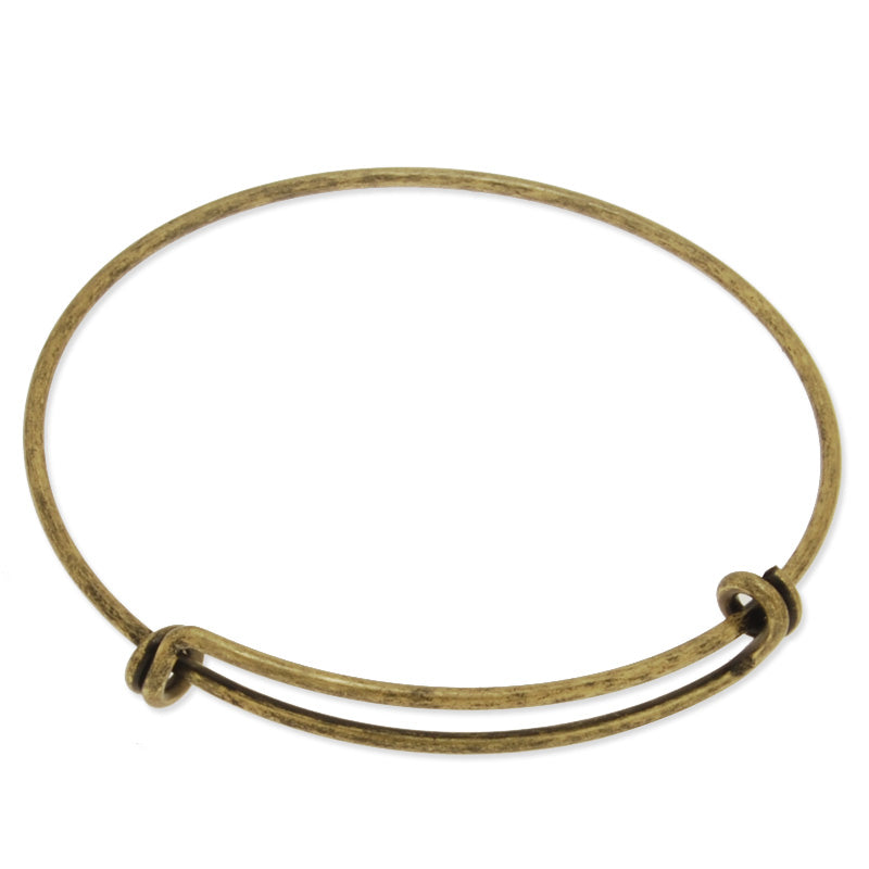 58mm Antique Bronze Diameter Expandable Bracelet Wire, Adjustable Alex and Ani Charm Bracelet Bangle,Thickness 1.5mm Brass Ring,5pcs/lot