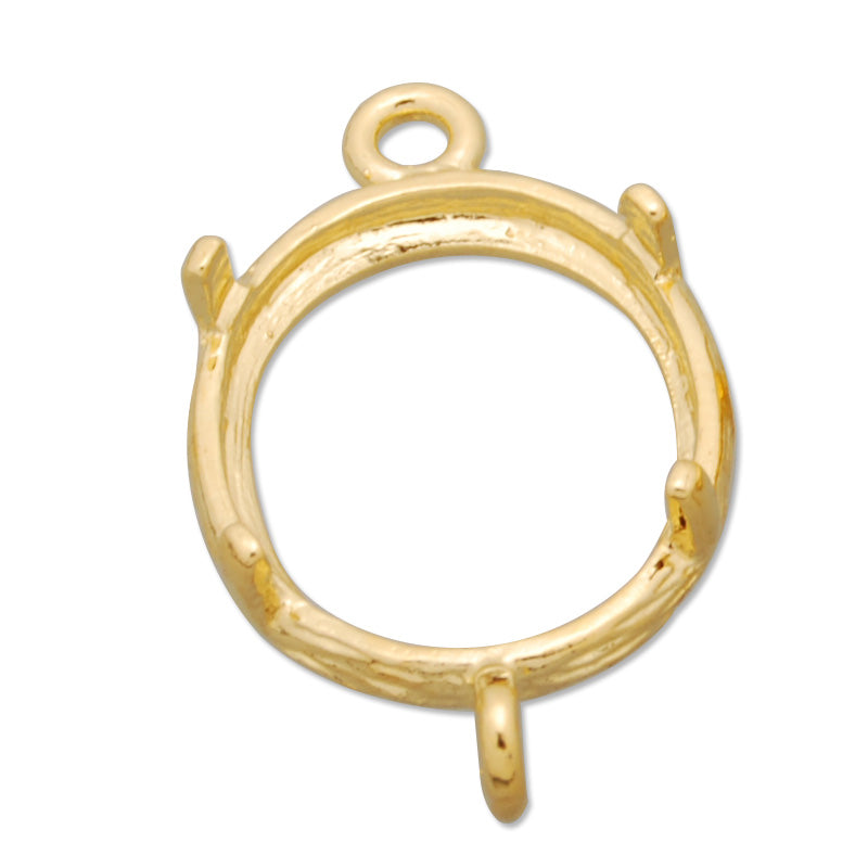 12*10MM Oval Brass Gemstone Bezel with hook,Gold,charms links,sold 20pcs per lot