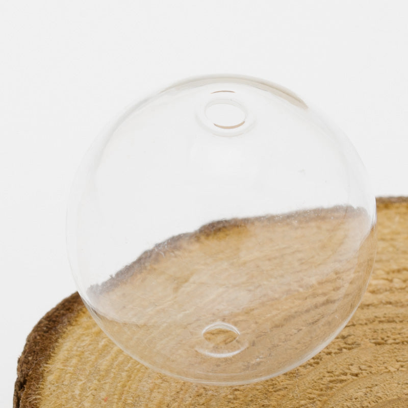 25mm Clear Glass Globe with 2 holes,10PCS/Lot