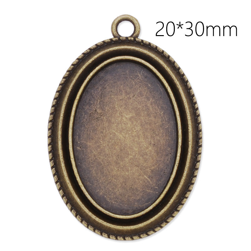 20x30mm Simple oval pendant tray,zinc alloy filled,antique Bronze plated,20pcs/lot