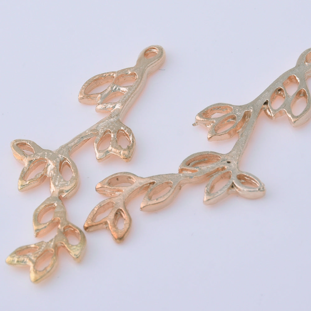 20 Gold 4.5*1.8 cm Charm Alloy Leafs Metal Pendant accessories Jewelry findings Diy Handmade Pendants