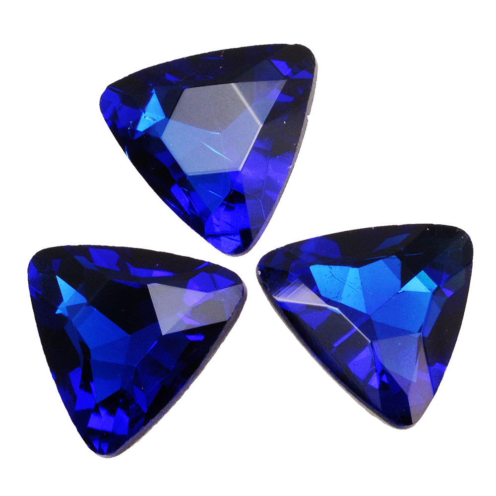23mm Triangle bottom tip Crystal Fancy Stone,Cushion Cut Gem,4727,Sapphire Blue Crystal Faceted Stone,10pcs/lot