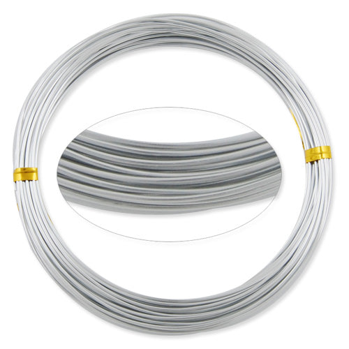 1MM Anodized Aluminum Wire, Silver Coated, round,10M/coil,Sold Per 10 coils