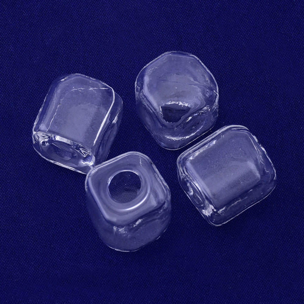10pcs Glass Jars 10*10mm square shaped White Clear glass for jewelry Necklace Pendant making Clear Glass wishing Bottles