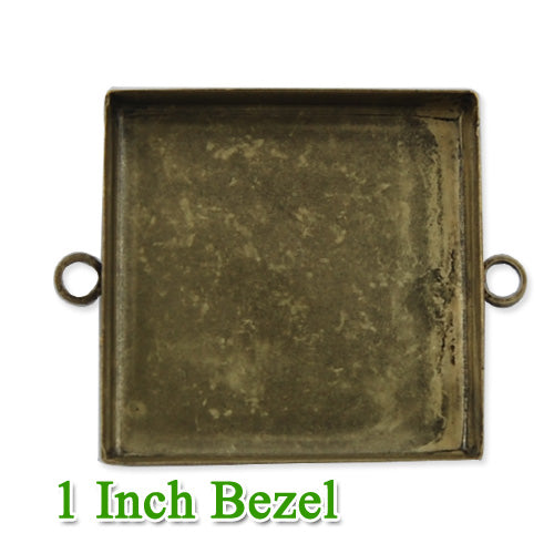 25MM/1 Inch Square Bracelet bezel,Antique Bronze  Plated,Lead Free And Nickel Free,fit 25*25mm square glass cabochon,Sold 20PCS Per Pkg