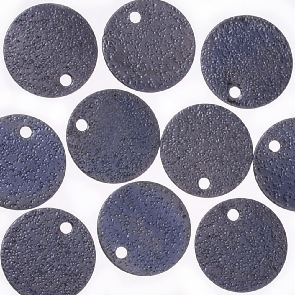 About 10mm brass Electroplate round stamping blanks Frost Toned Stamping Discs Jewelry Making Supplies Gun Black 20pcs