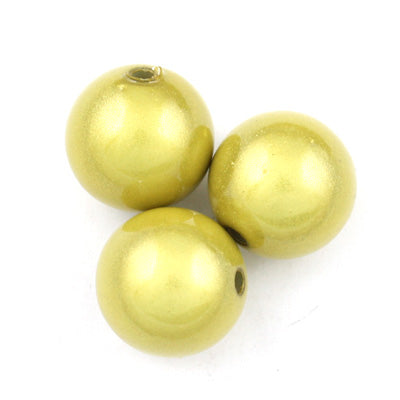 Top Quality 10mm Round Miracle Beads,Light Yellow,Sold per pkg of about 1000 Pcs