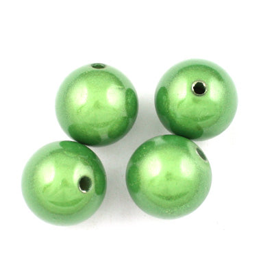 Top Quality 5mm Round Miracle Beads,Green,Sold per pkg of about 7300 Pcs