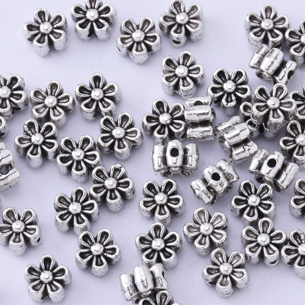 Flower Spacer Beads Flower Caps 6.5mm Loose Spacers Jewelry Making 50pcs
