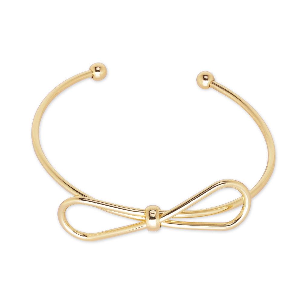 60mm Brass Bowknot Bracelet Tie The Knot Cuff Bridesmaids Bracelet Open Cuff infinity knot bracelet personalized bracelets plated gold 1pcs