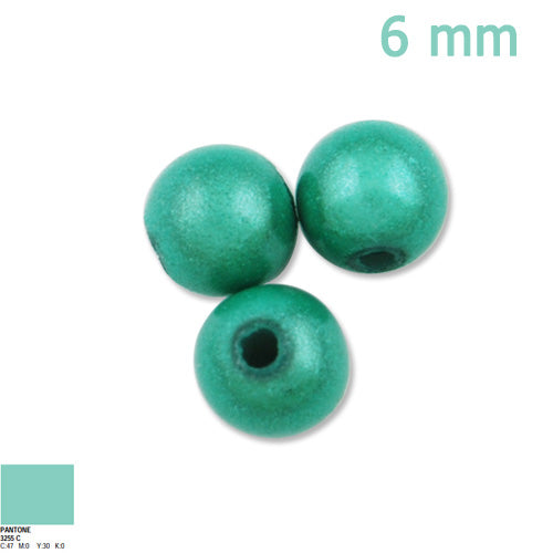 2013-2014 New style Top Quality 6mm Round Miracle Beads, mint green,Sold per pkg of about 4500PCS