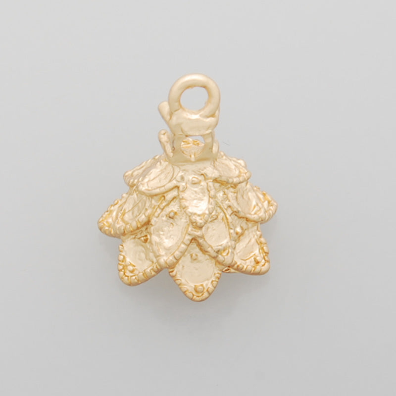 13*10MM lovely modern charms,Flower,Matte gold,suit for necklace/bracelet/earring ect,sold 10pcs per pkg