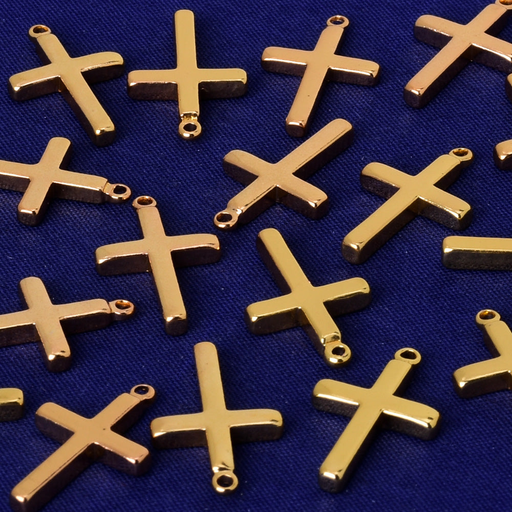 About 13*2.3MM tibetara® Brass Bar Cross Pendant or Necklace empty bar Stamping Supplies Jewelry Gift plated gold 20pcs
